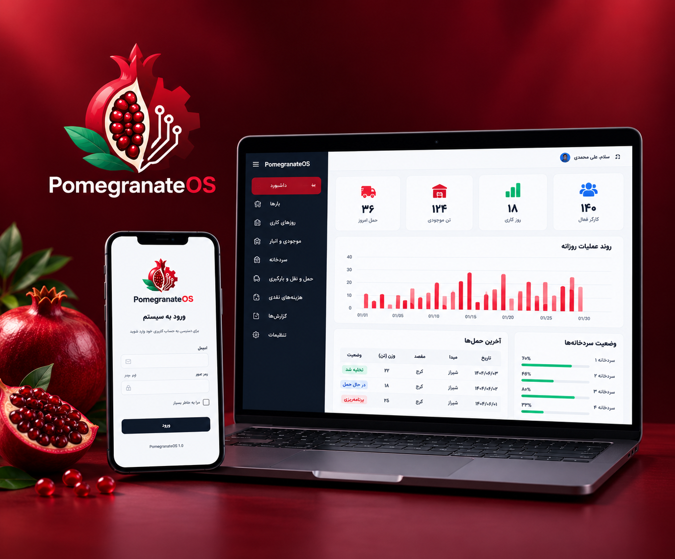 مدیریت هوشمند عملیات انار