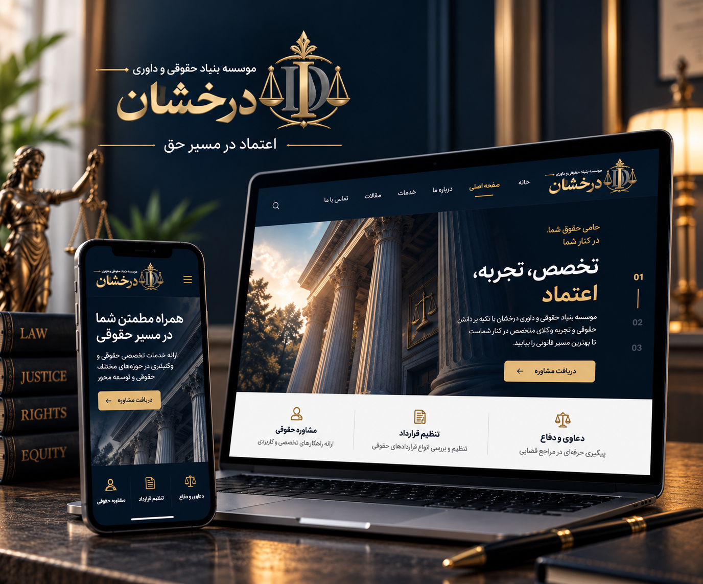 طراحی وبسایت بنیاد درخشان