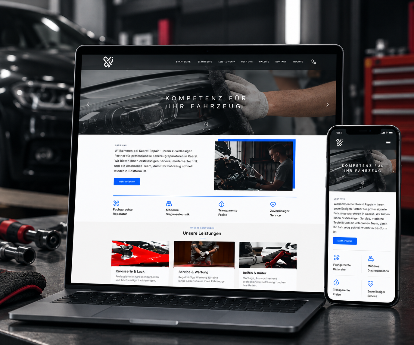 وبسایت خدماتی KaarstRepair
