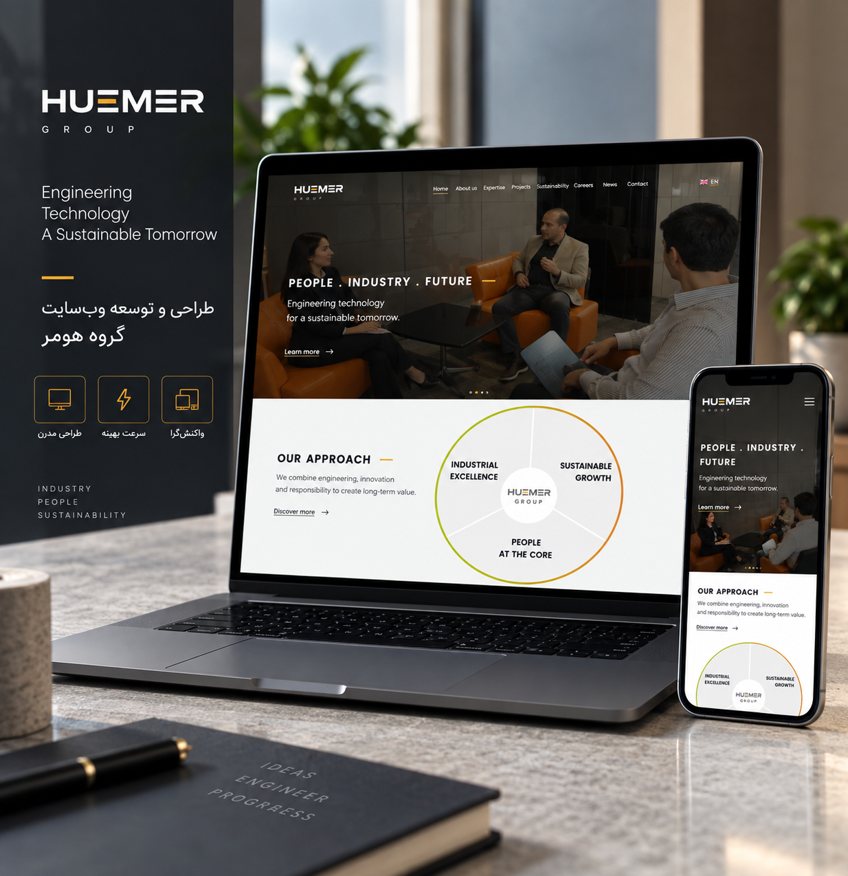 طراحی و توسعه وبسایت HUEMER Group